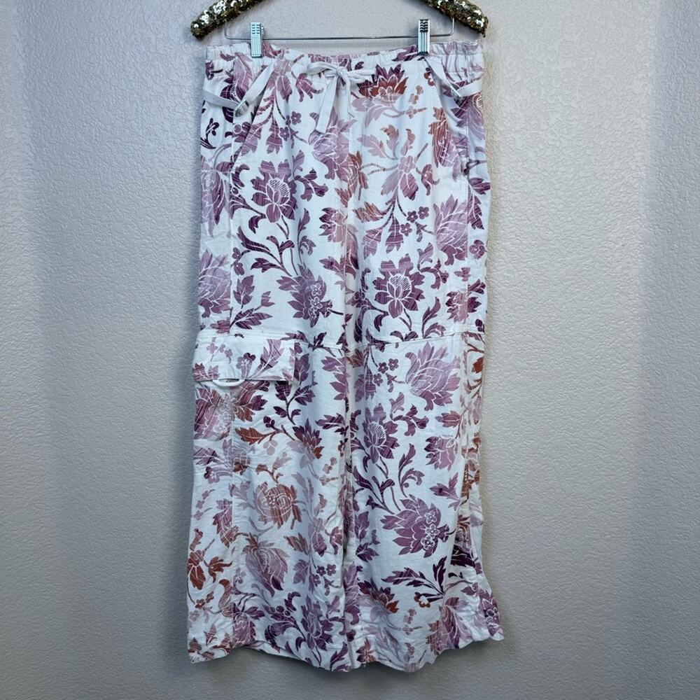 Pilcro • Linen Printed Beach Cargo Pants